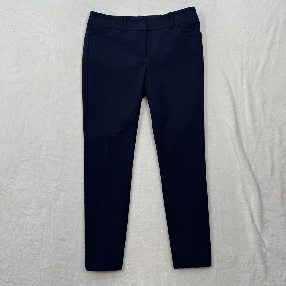 LOFT Pants Womens 2P Navy‎ Blue Julie Skinny Mid Rise Petite Tapered Trousers